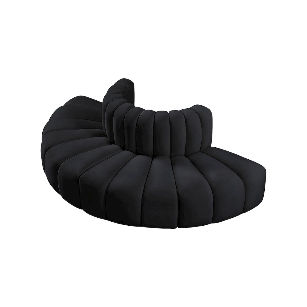 Arc Black Velvet Modular Sofa. Picture 5