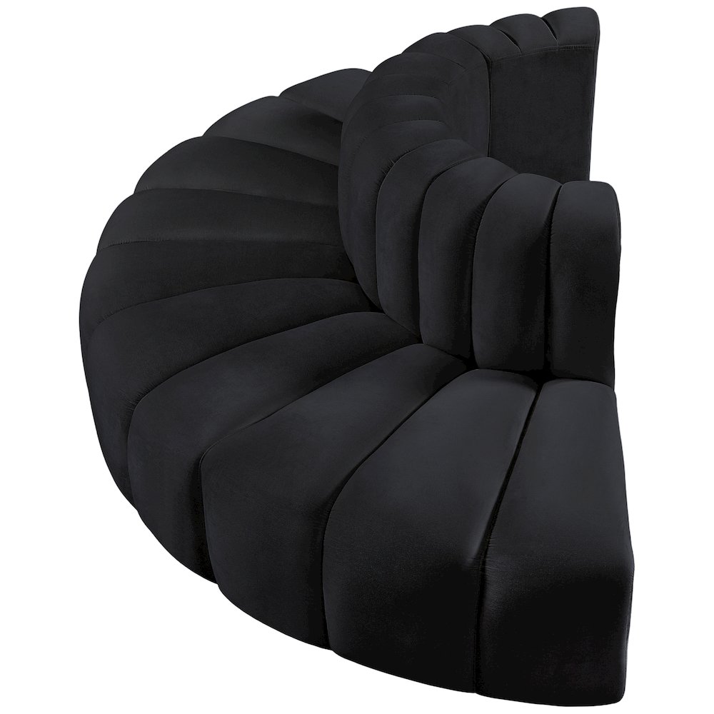 Arc Black Velvet Modular Sofa. Picture 6