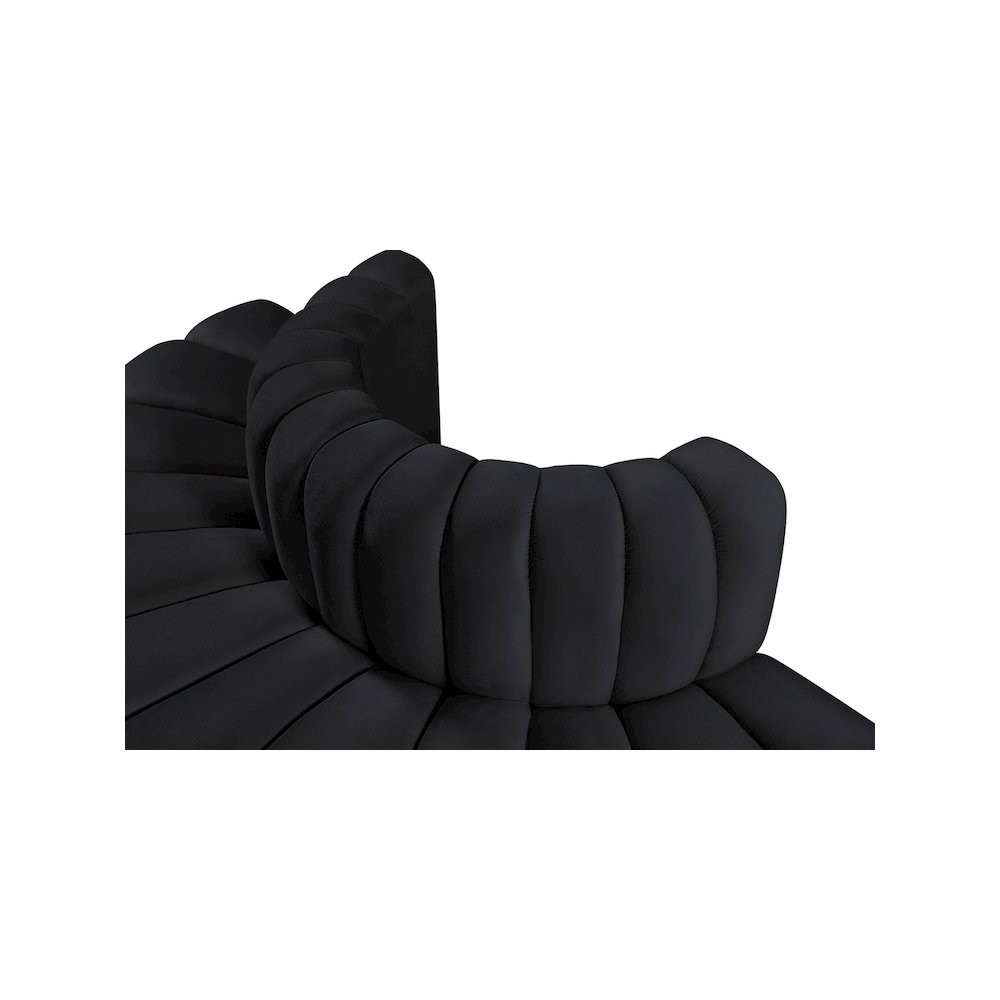Arc Black Velvet Modular Sofa. Picture 7