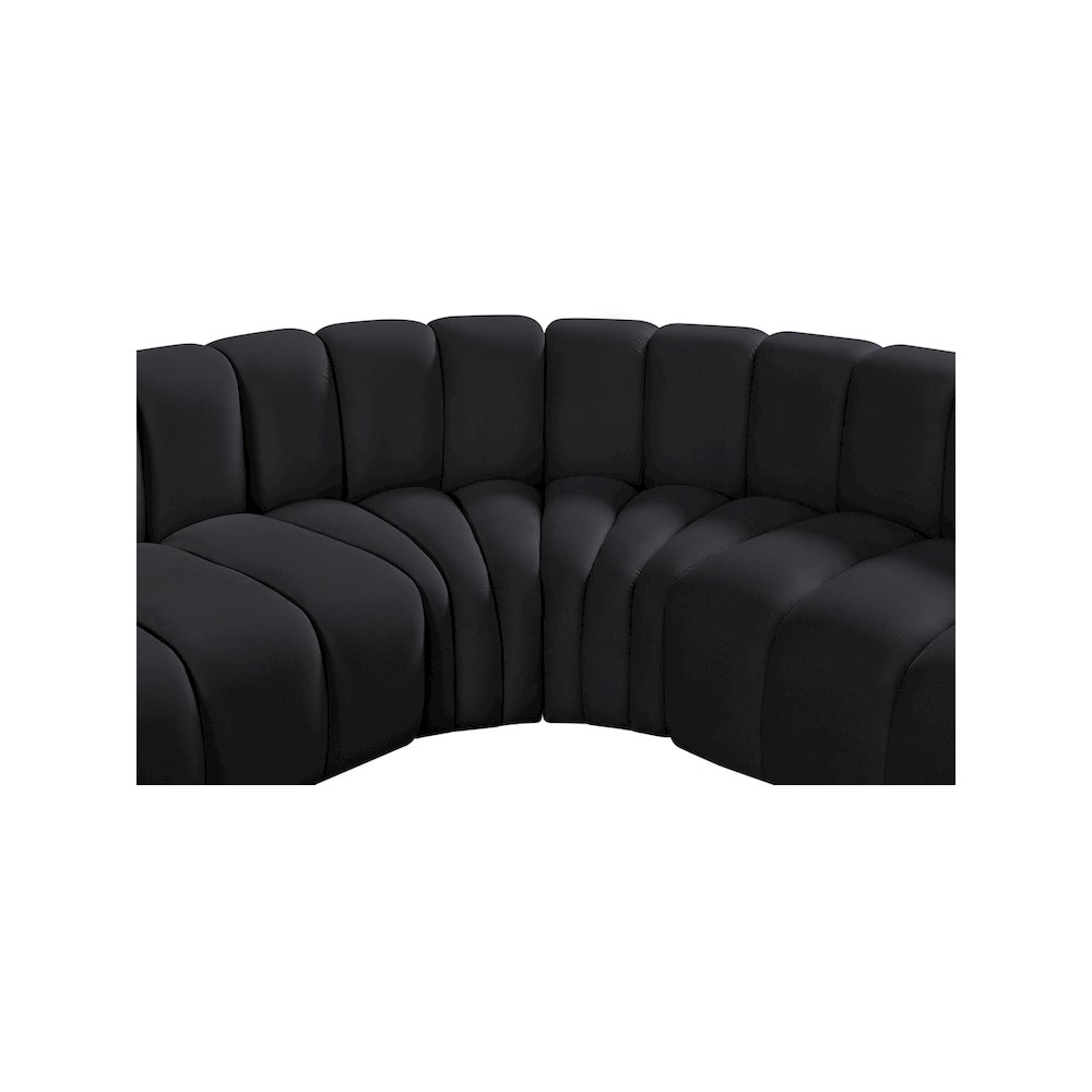 Arc Black Velvet Modular Sofa. Picture 10