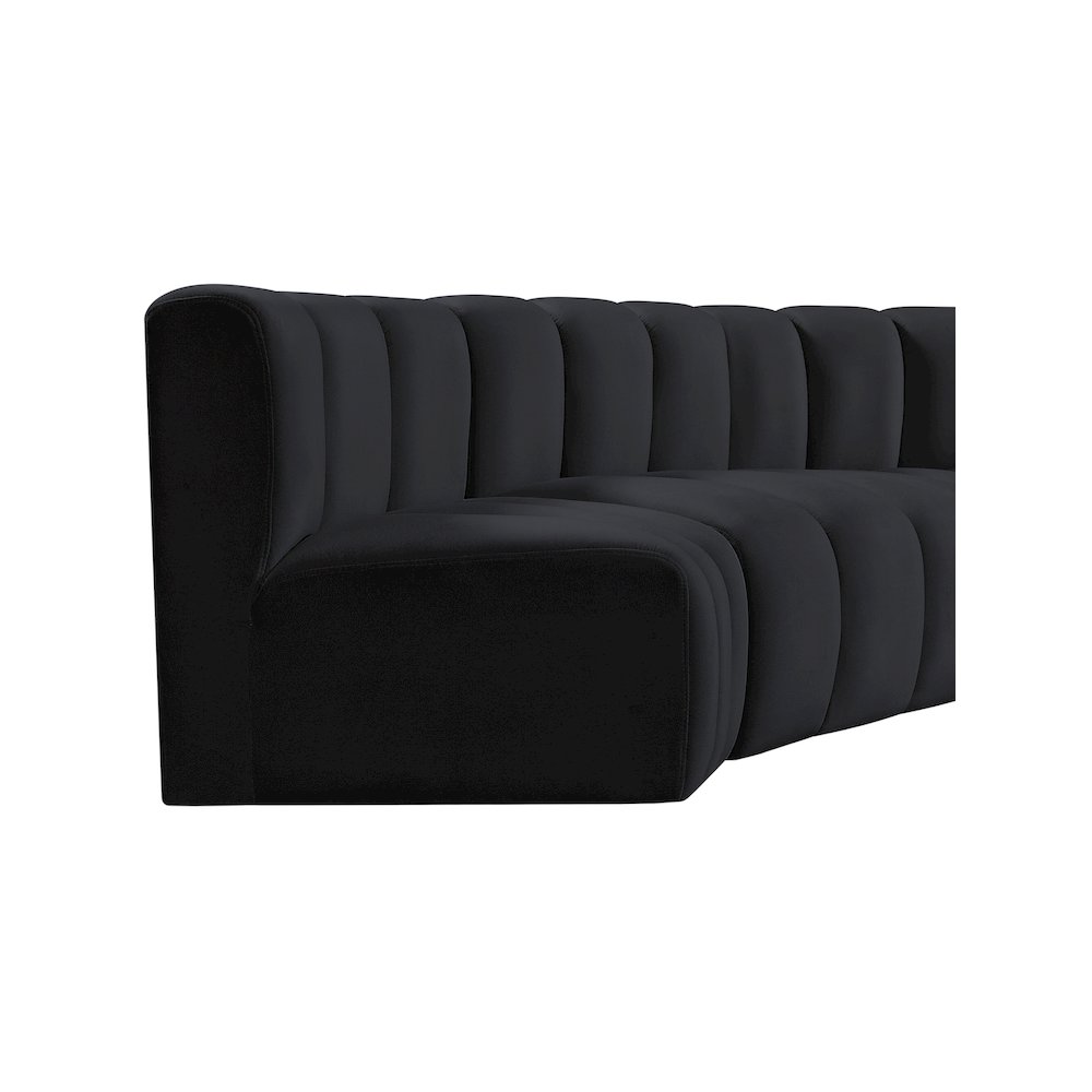 Arc Black Velvet Modular Sofa. Picture 11