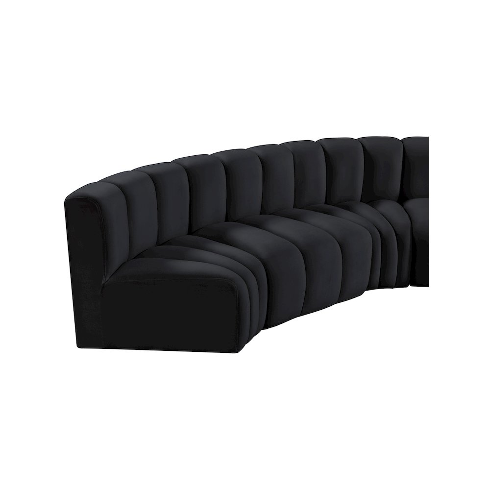 Arc Black Velvet Modular Sofa. Picture 12