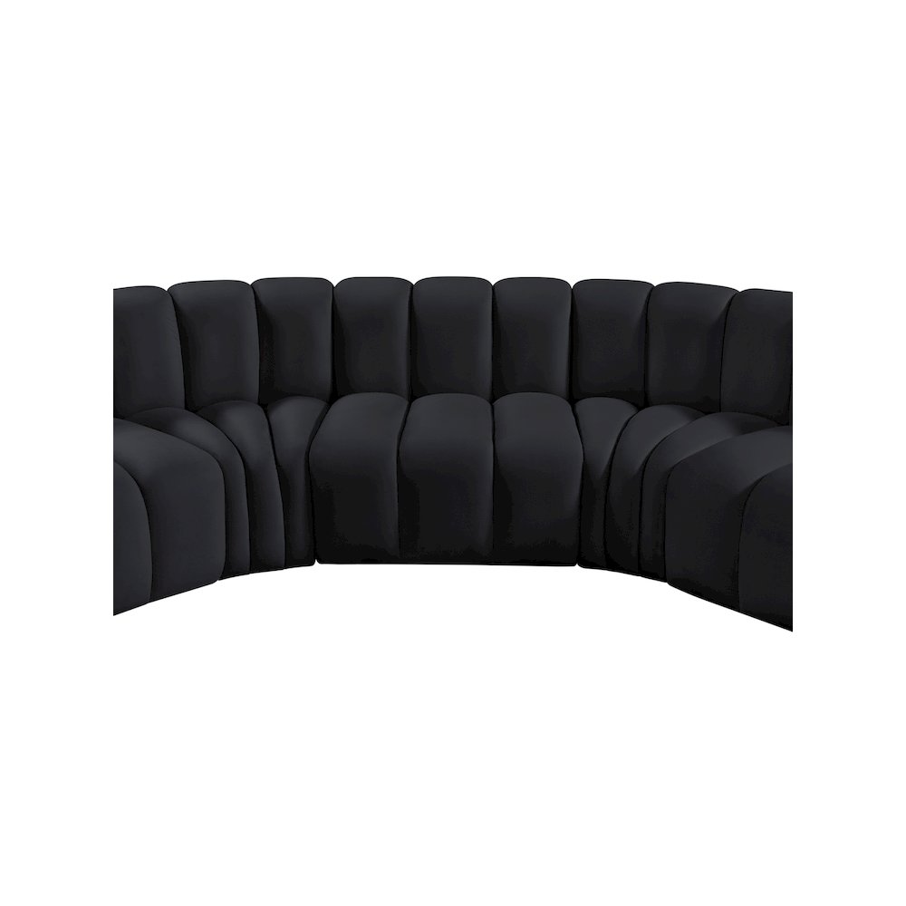 Arc Black Velvet Modular Sofa. Picture 13
