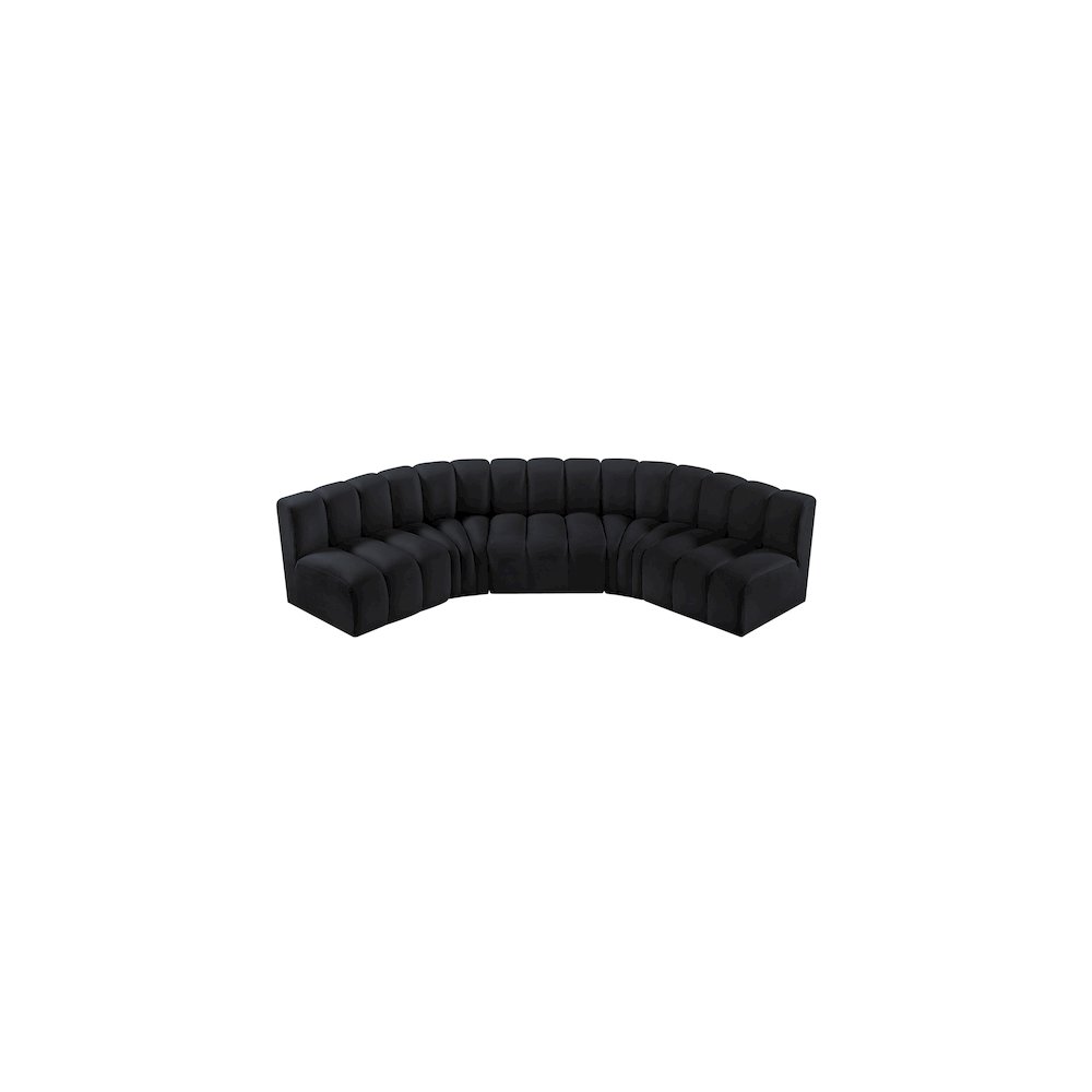 Arc Black Velvet Modular Sofa. Picture 4