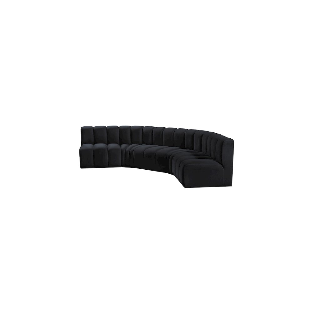 Arc Black Velvet Modular Sofa. Picture 6