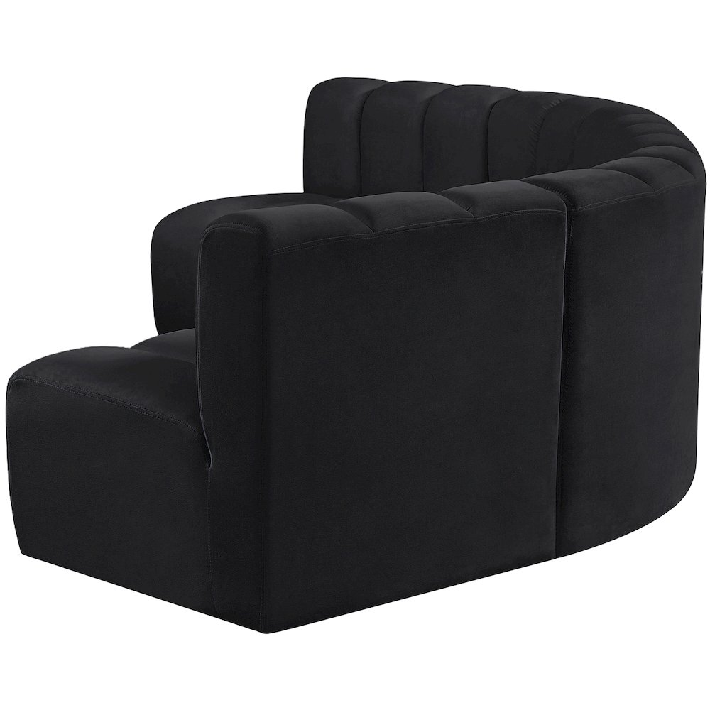 Arc Black Velvet Modular Sofa. Picture 7