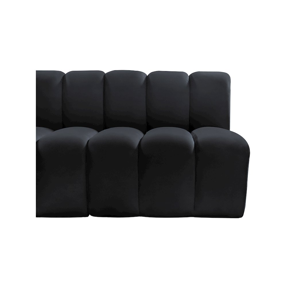 Arc Black Velvet Modular Sofa. Picture 8