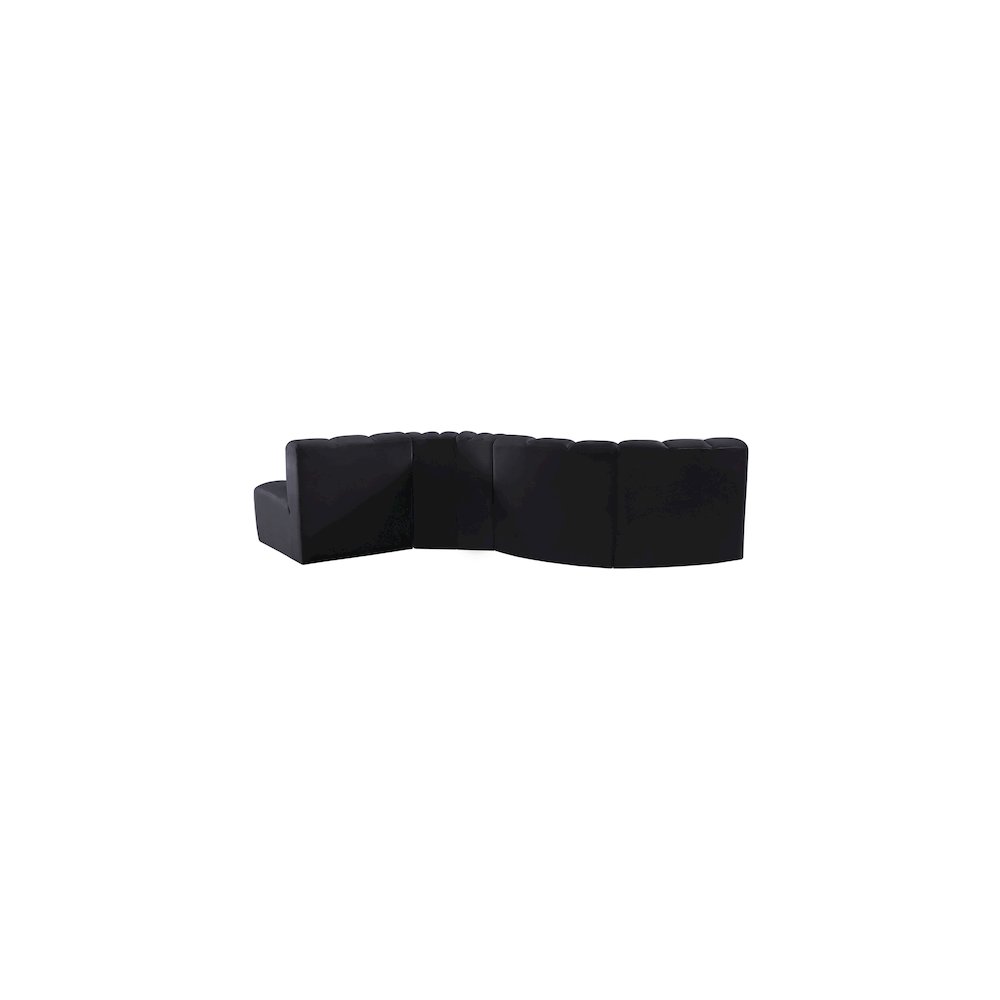 Arc Black Velvet Modular Sofa. Picture 3