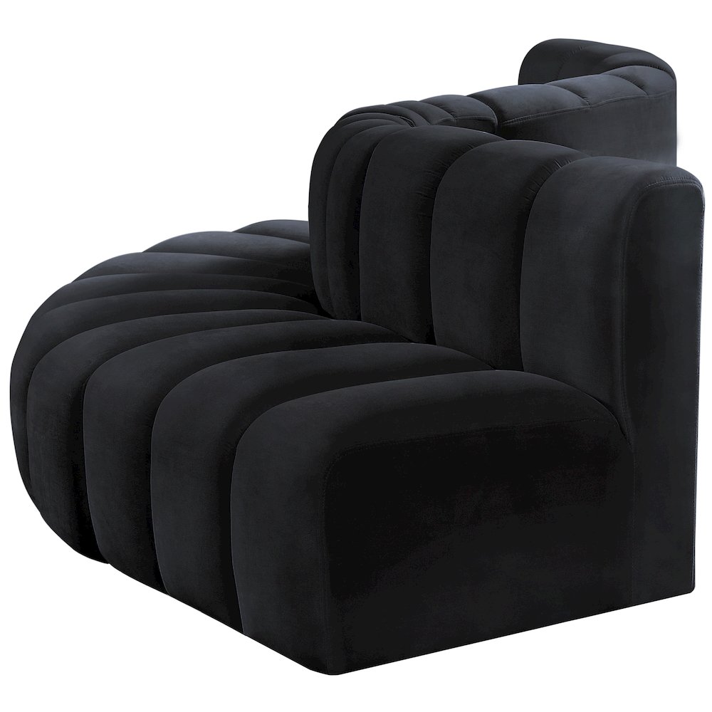 Arc Black Velvet Modular Sofa. Picture 7