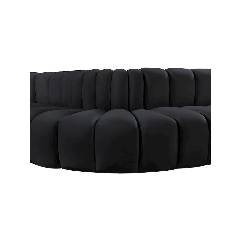 Arc Black Velvet Modular Sofa. Picture 9