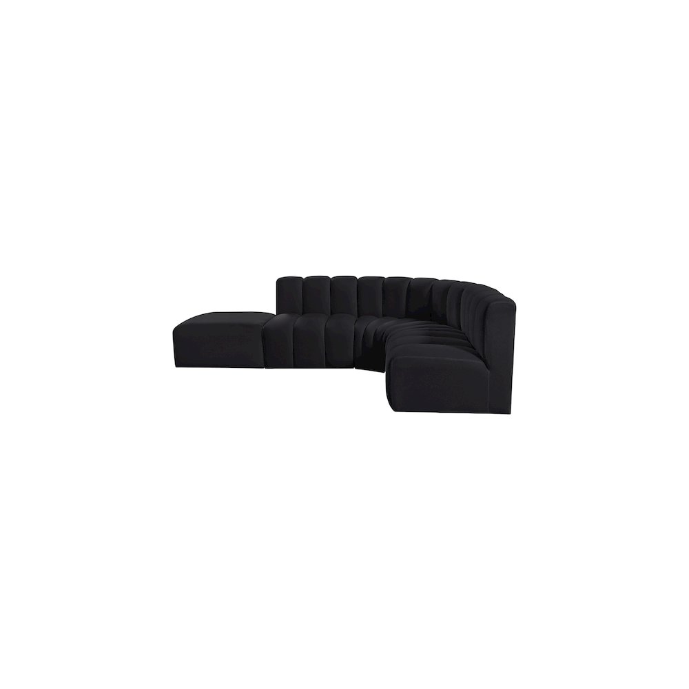 Arc Black Velvet Modular Sofa. Picture 11