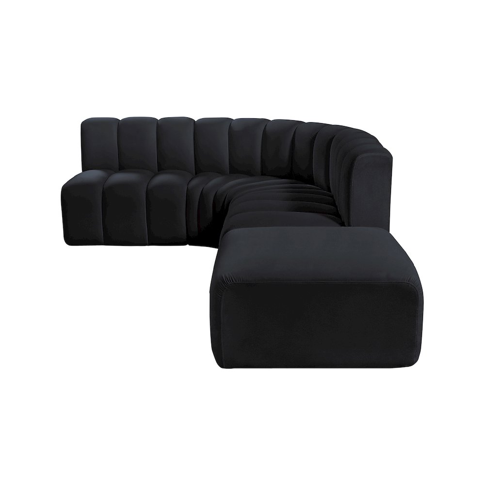 Arc Black Velvet Modular Sofa. Picture 12