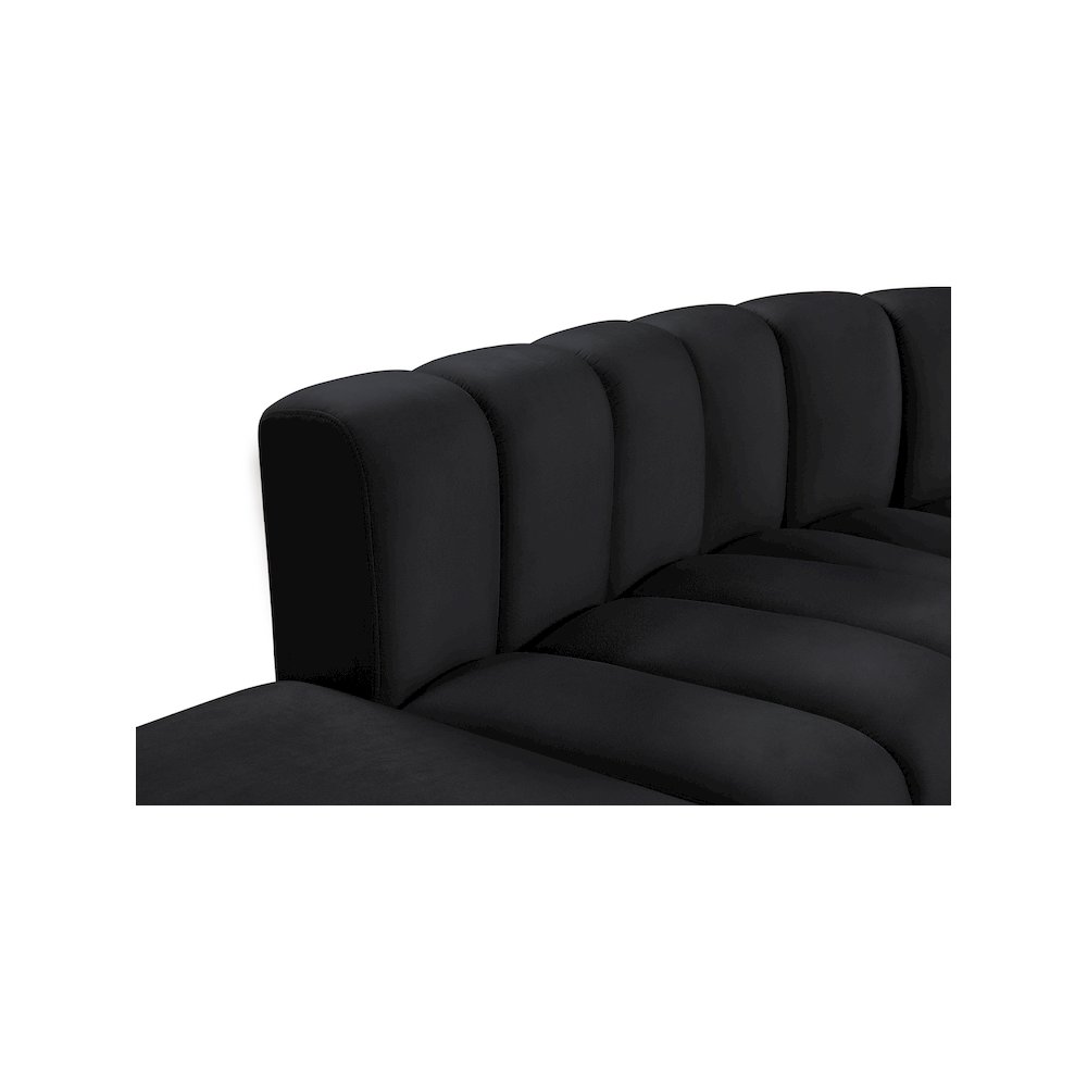 Arc Black Velvet Modular Sofa. Picture 14