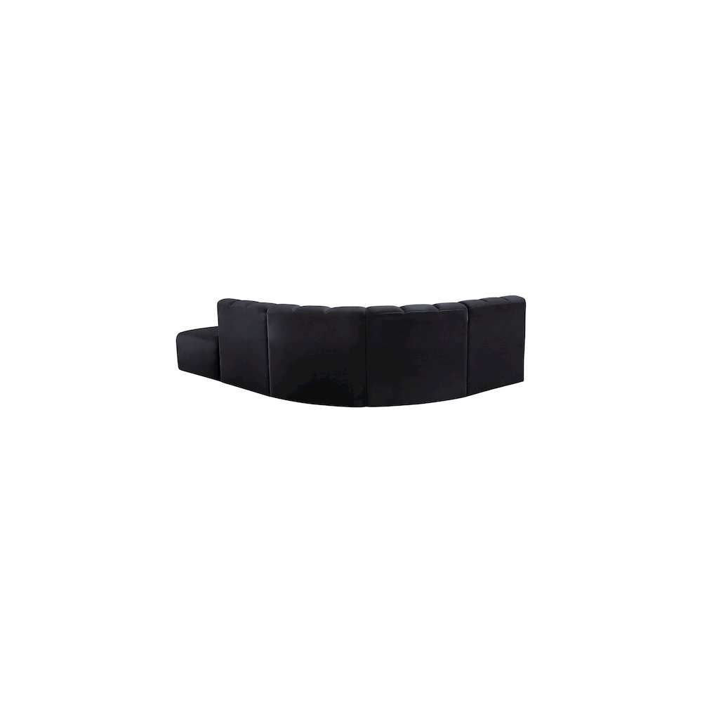 Arc Black Velvet Modular Sofa. Picture 6