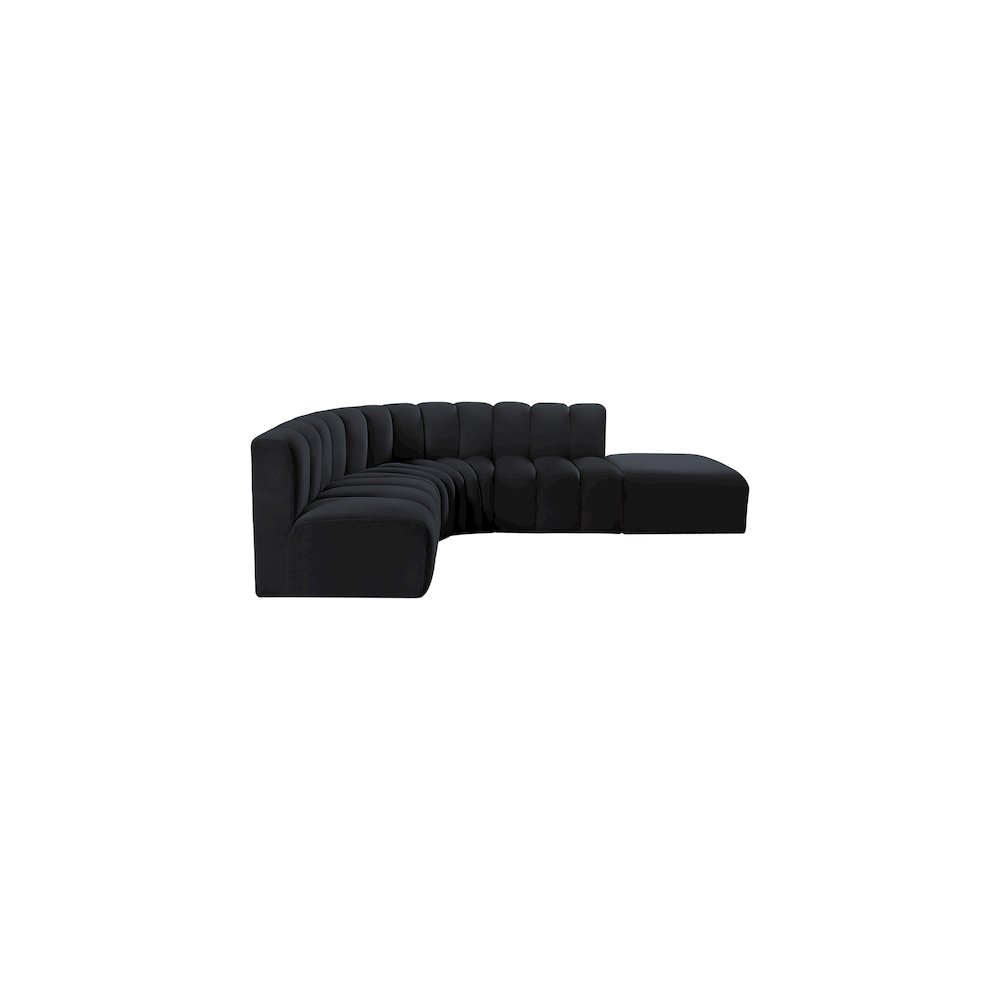 Arc Black Velvet Modular Sofa. Picture 9