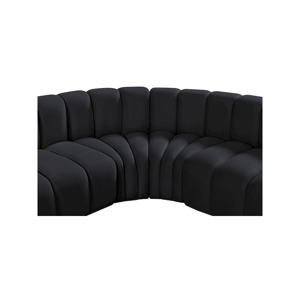 Arc Black Velvet Modular Sofa. Picture 10