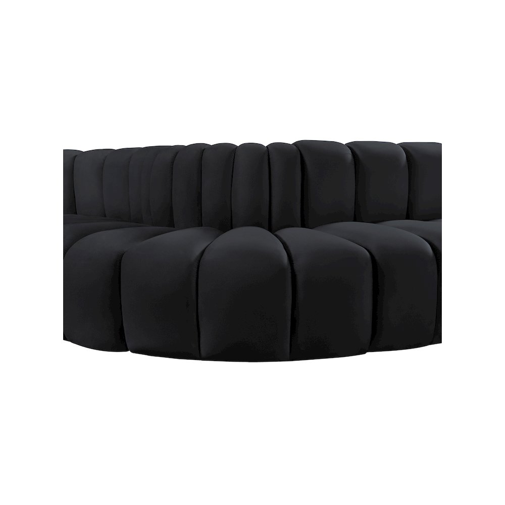 Arc Black Velvet Modular Sofa. Picture 13