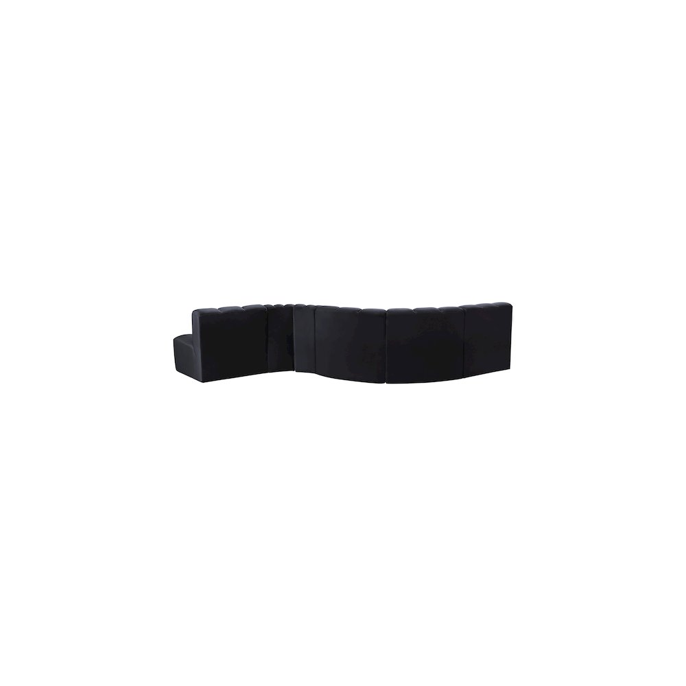 Arc Black Velvet Modular Sofa. Picture 3