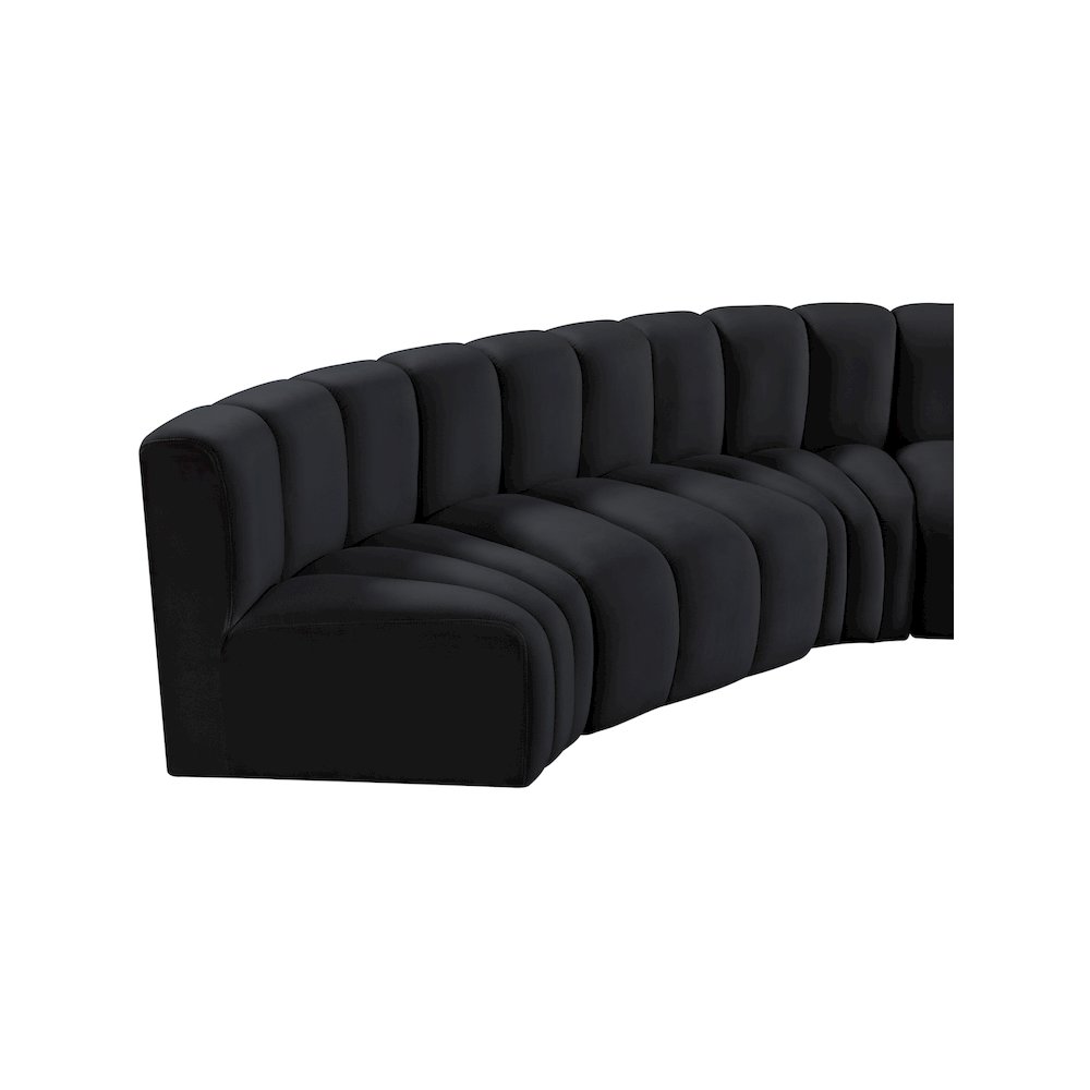 Arc Black Velvet Modular Sofa. Picture 11
