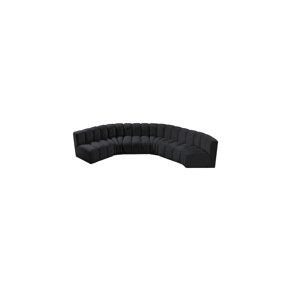 Arc Black Velvet Modular Sofa. Picture 4