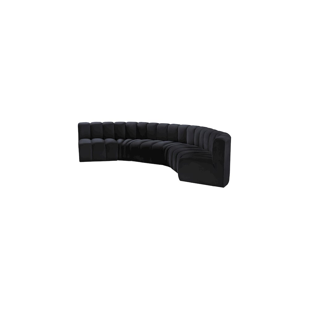 Arc Black Velvet Modular Sofa. Picture 6