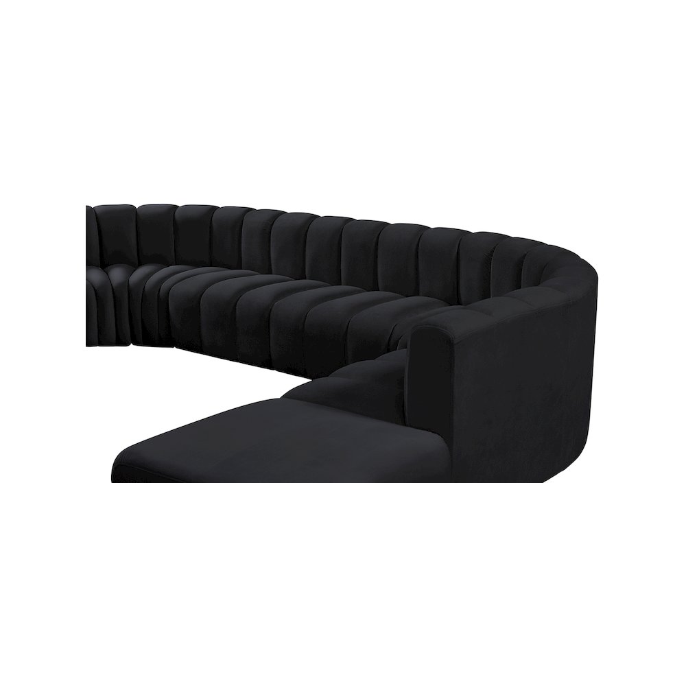 Arc Black Velvet Modular Sofa. Picture 10