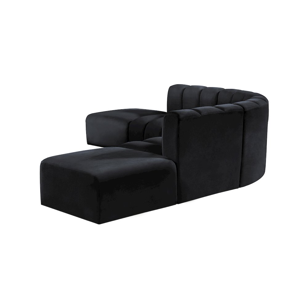 Arc Black Velvet Modular Sofa. Picture 6