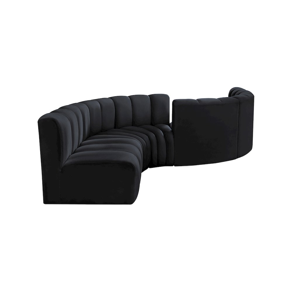 Arc Black Velvet Modular Sofa. Picture 5