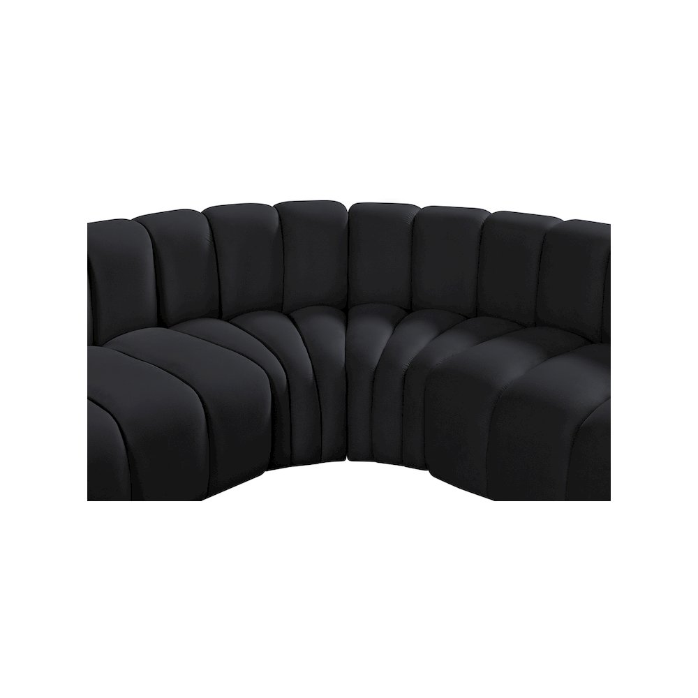 Arc Black Velvet Modular Sofa. Picture 12