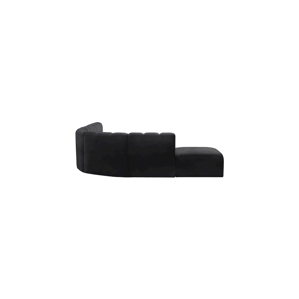Arc Black Velvet Modular Sofa. Picture 5
