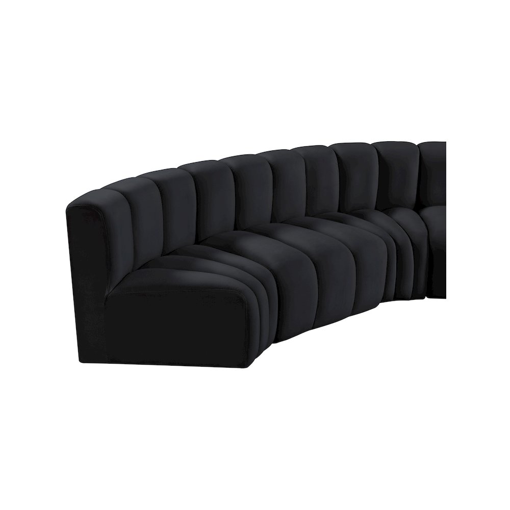 Arc Black Velvet Modular Sofa. Picture 11