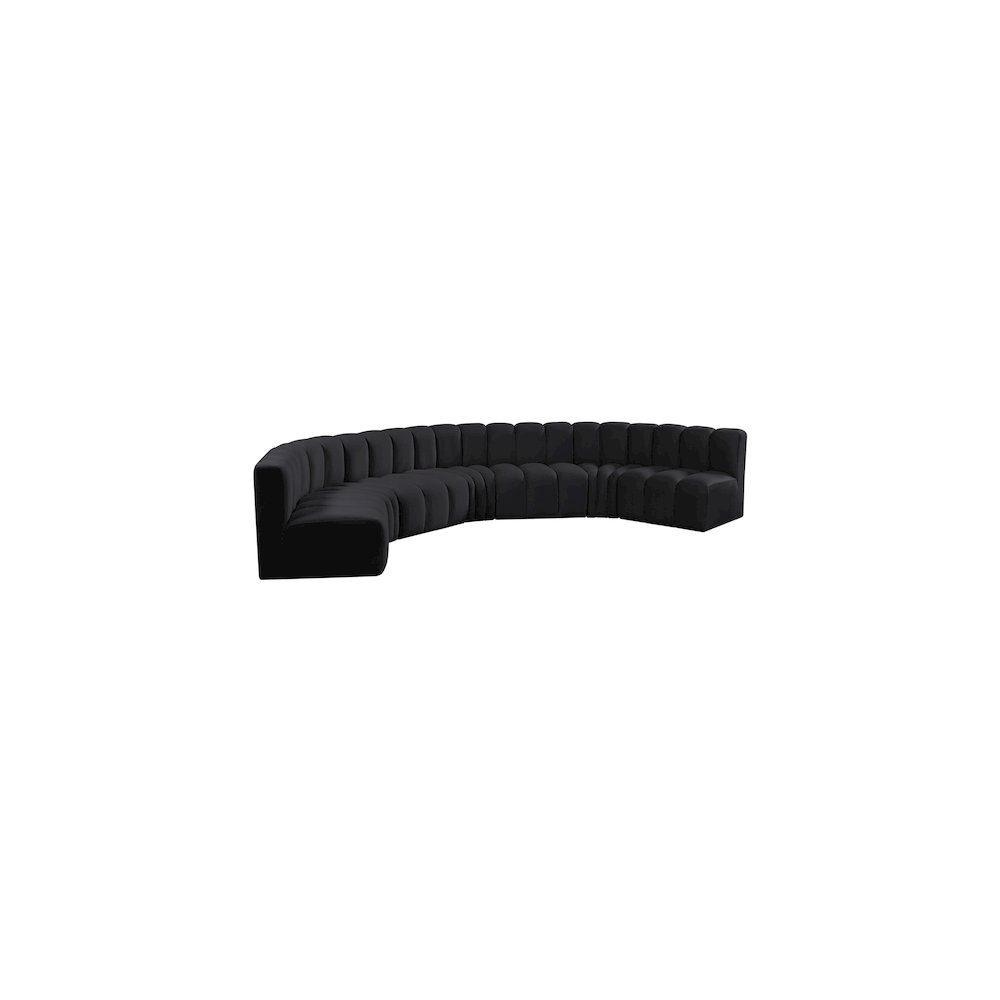 Arc Black Velvet Modular Sofa. Picture 5