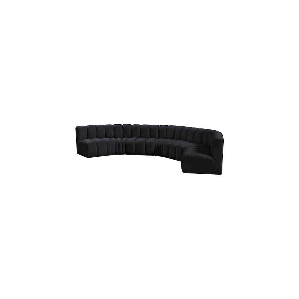 Arc Black Velvet Modular Sofa. Picture 6