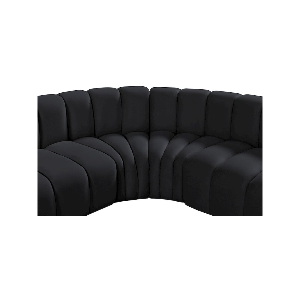 Arc Black Velvet Modular Sofa. Picture 10