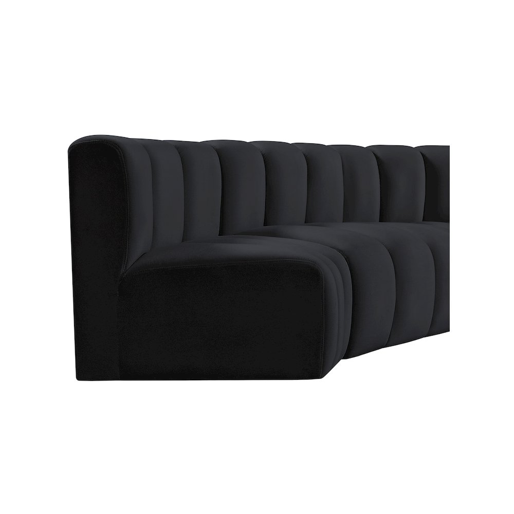 Arc Black Velvet Modular Sofa. Picture 11