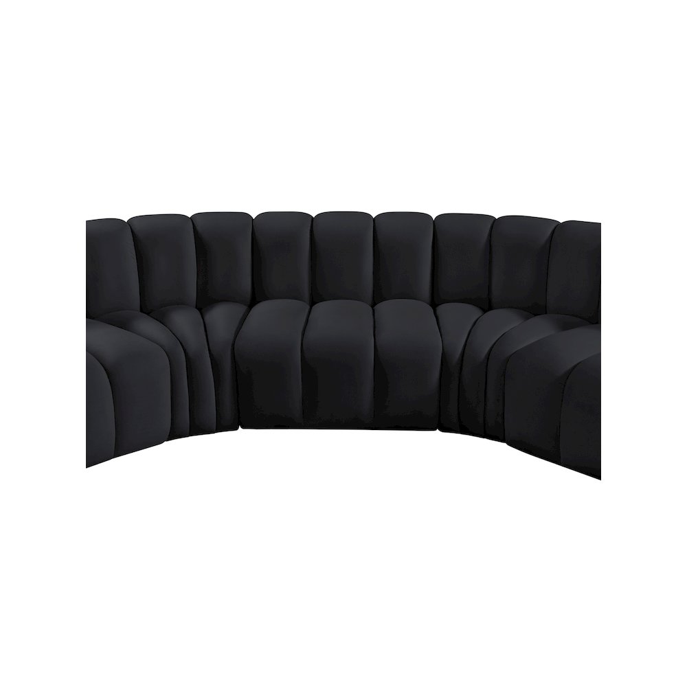 Arc Black Velvet Modular Sofa. Picture 12