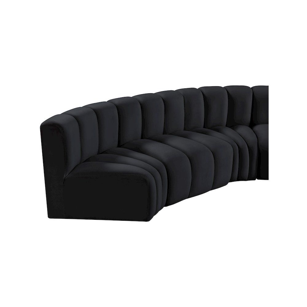 Arc Black Velvet Modular Sofa. Picture 13