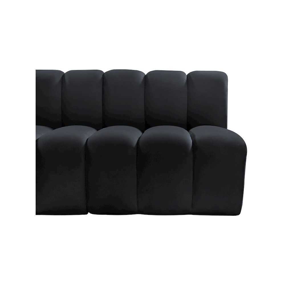 Arc Black Velvet Modular Sofa. Picture 15
