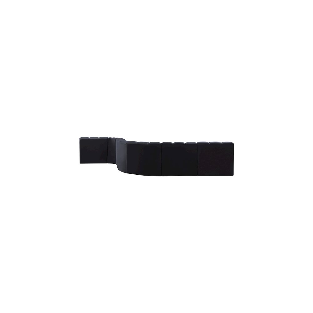 Arc Black Velvet Modular Sofa. Picture 3