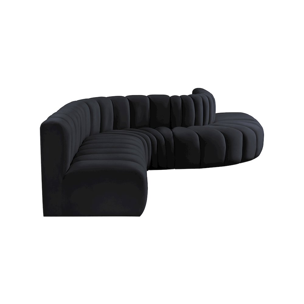Arc Black Velvet Modular Sofa. Picture 5