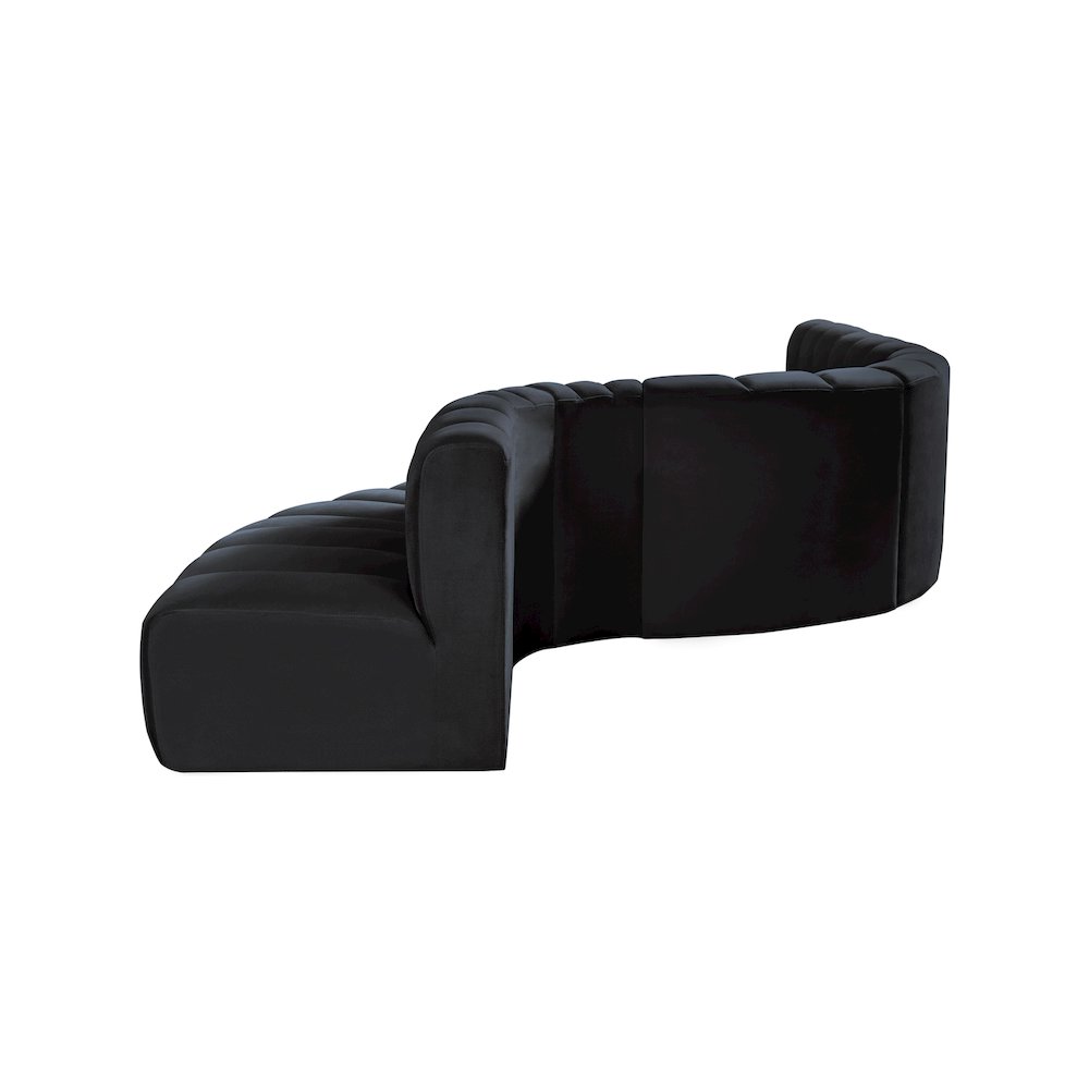 Arc Black Velvet Modular Sofa. Picture 8