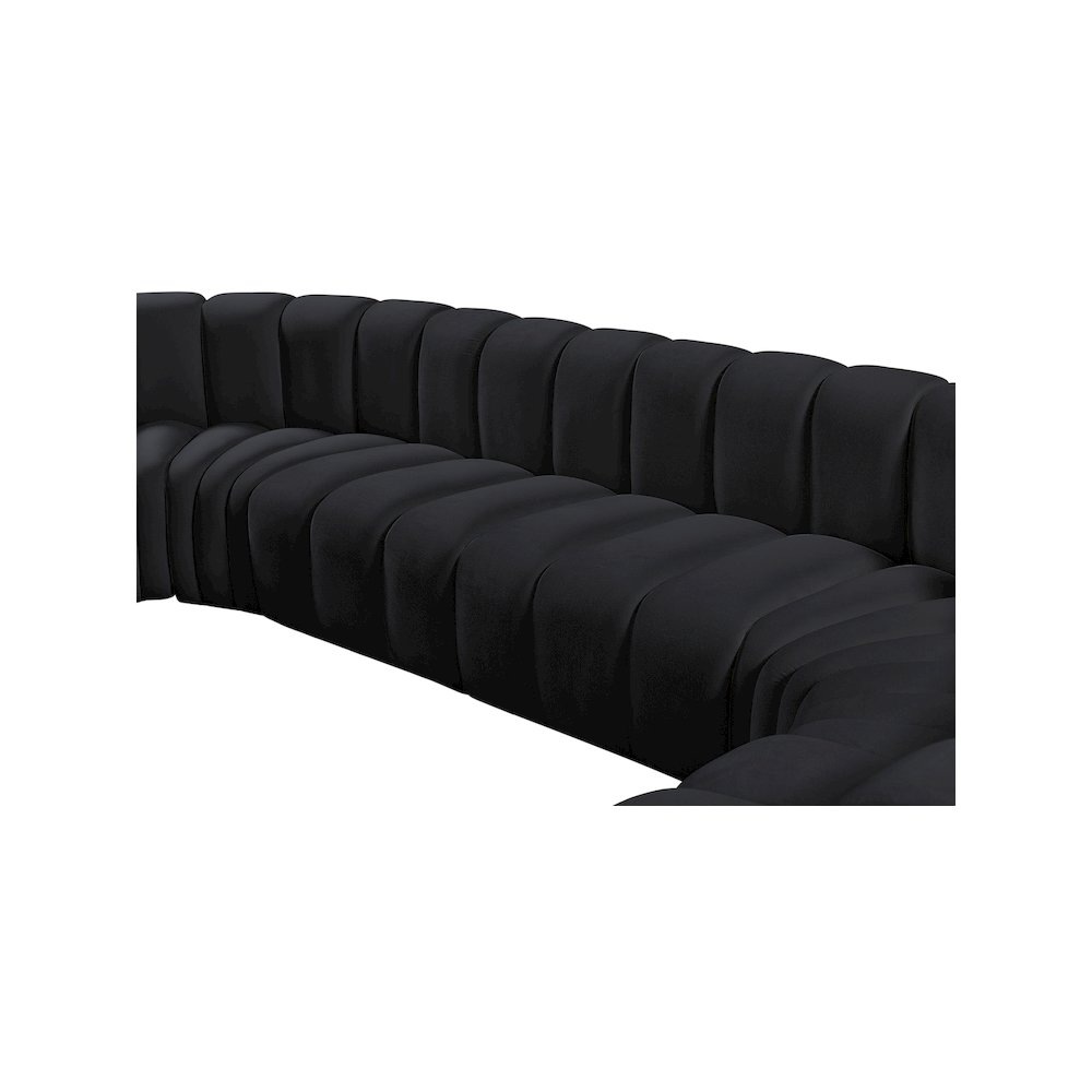 Arc Black Velvet Modular Sofa. Picture 10