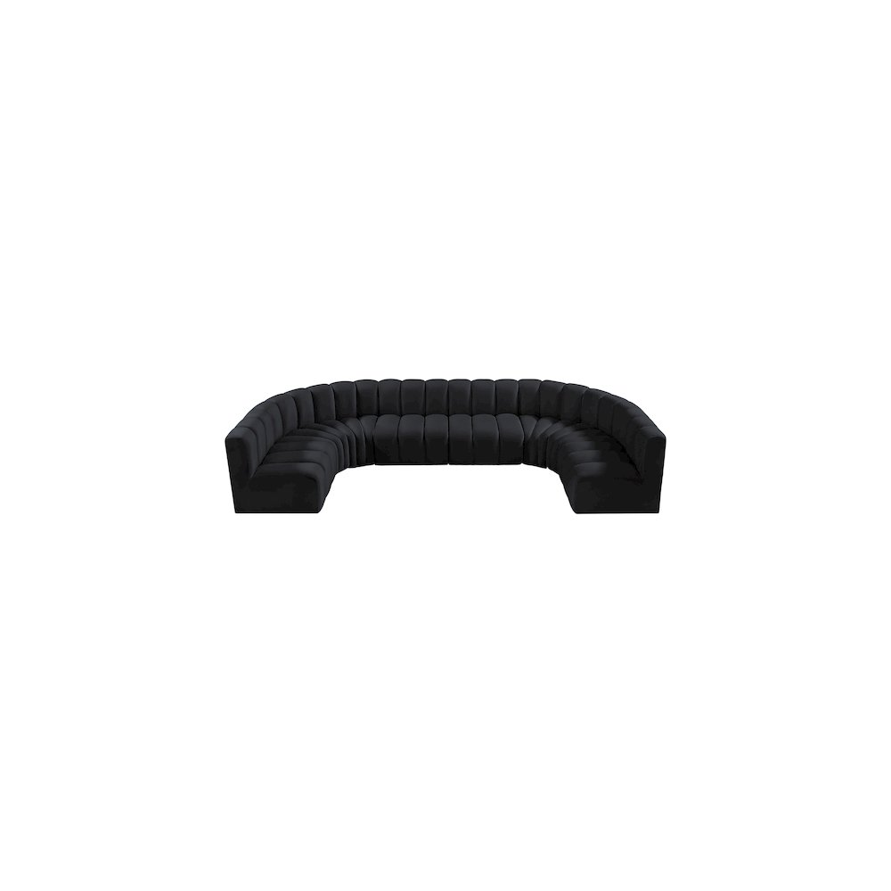 Arc Black Velvet Modular Sofa. Picture 4