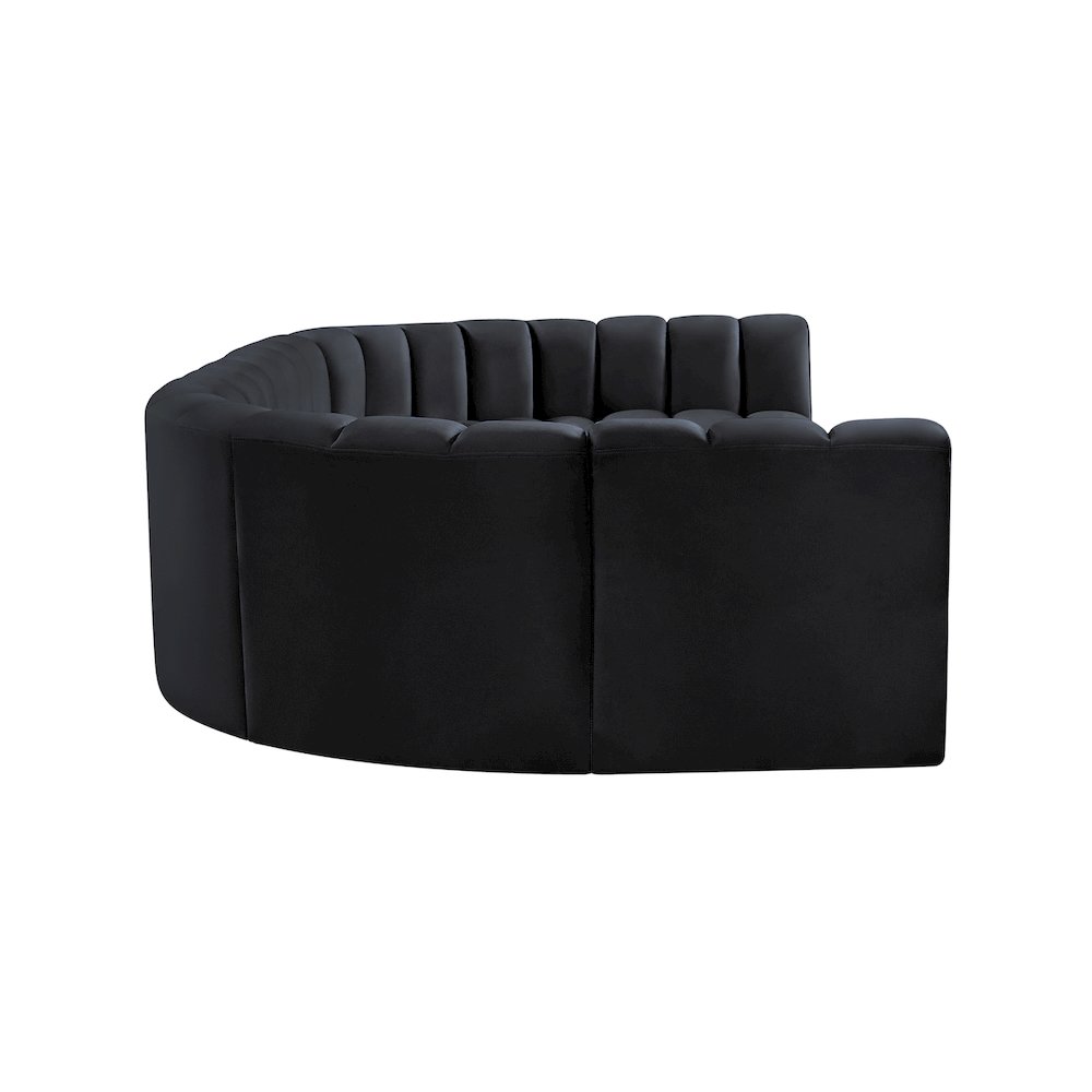 Arc Black Velvet Modular Sofa. Picture 7