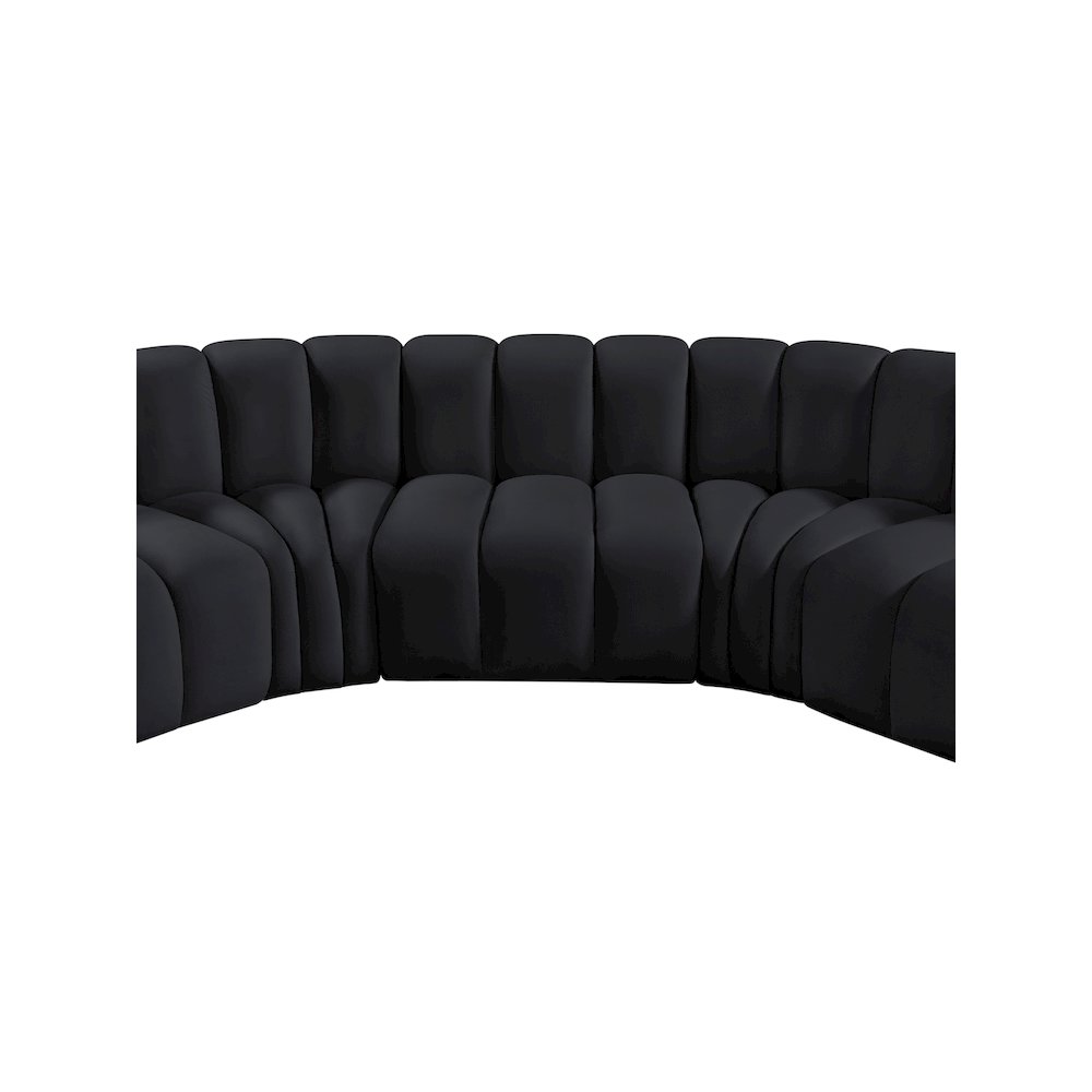 Arc Black Velvet Modular Sofa. Picture 10