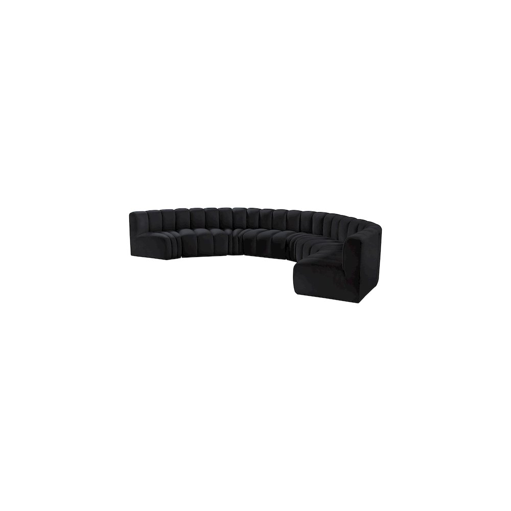 Arc Black Velvet Modular Sofa. Picture 6