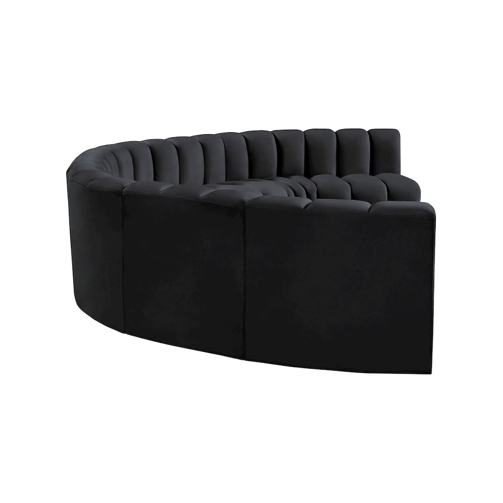 Arc Black Velvet Modular Sofa. Picture 7