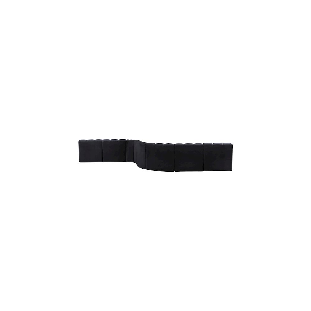 Arc Black Velvet Modular Sofa. Picture 3