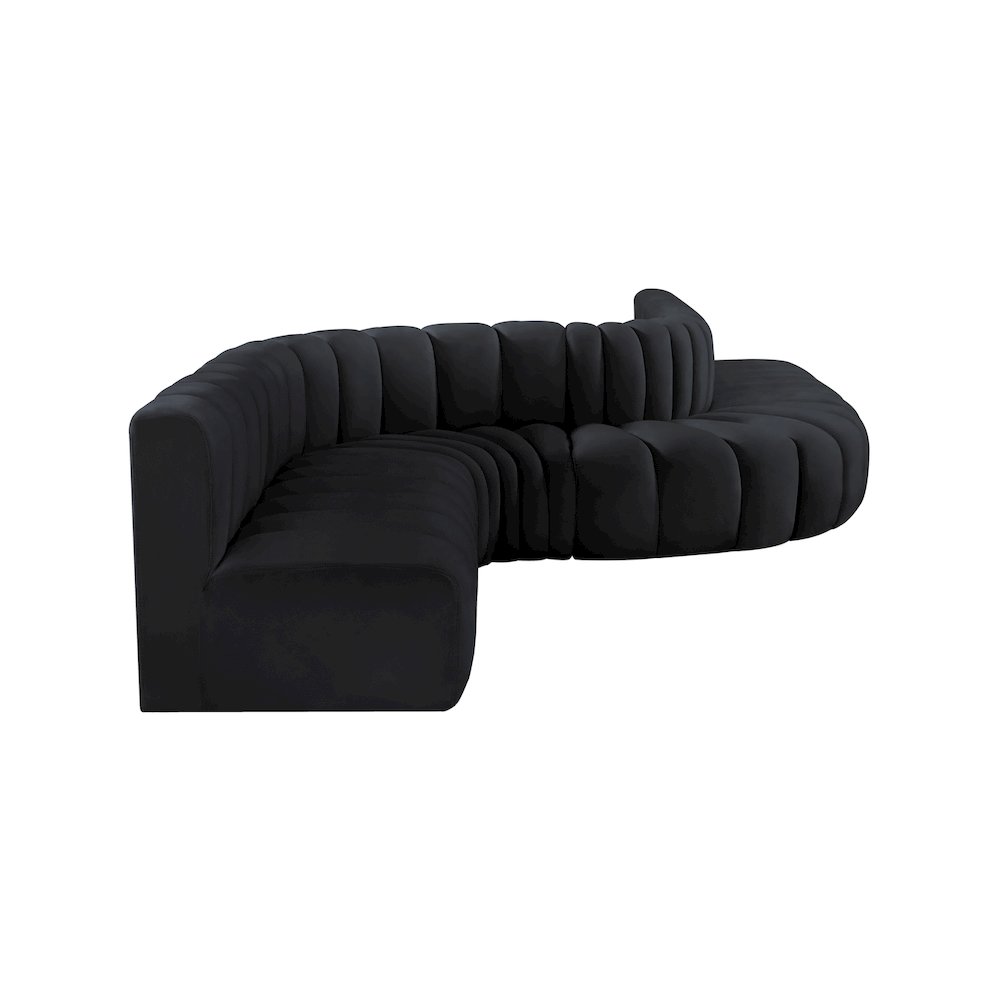 Arc Black Velvet Modular Sofa. Picture 5