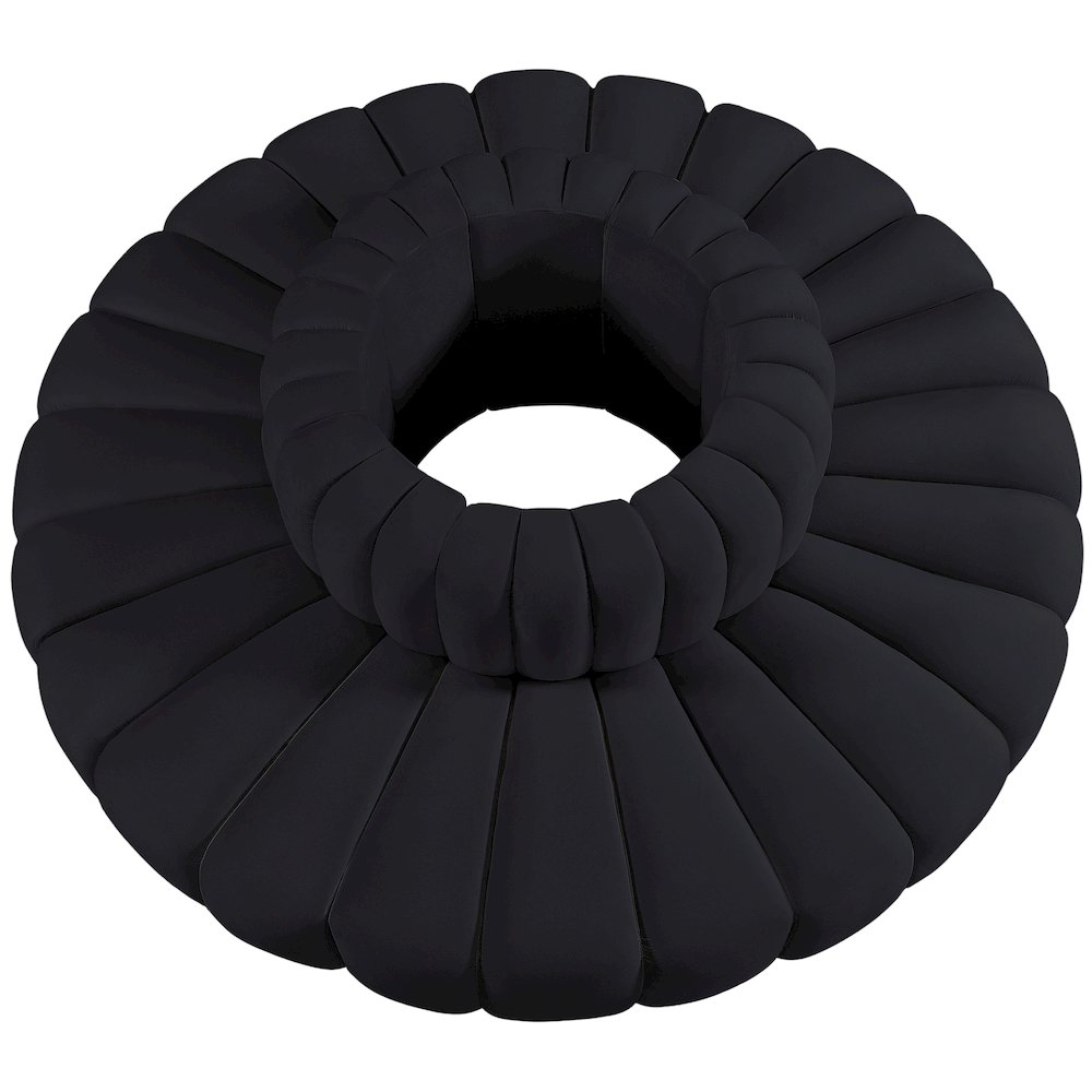 Arc Black Velvet Modular Sofa. Picture 4